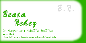 beata nehez business card